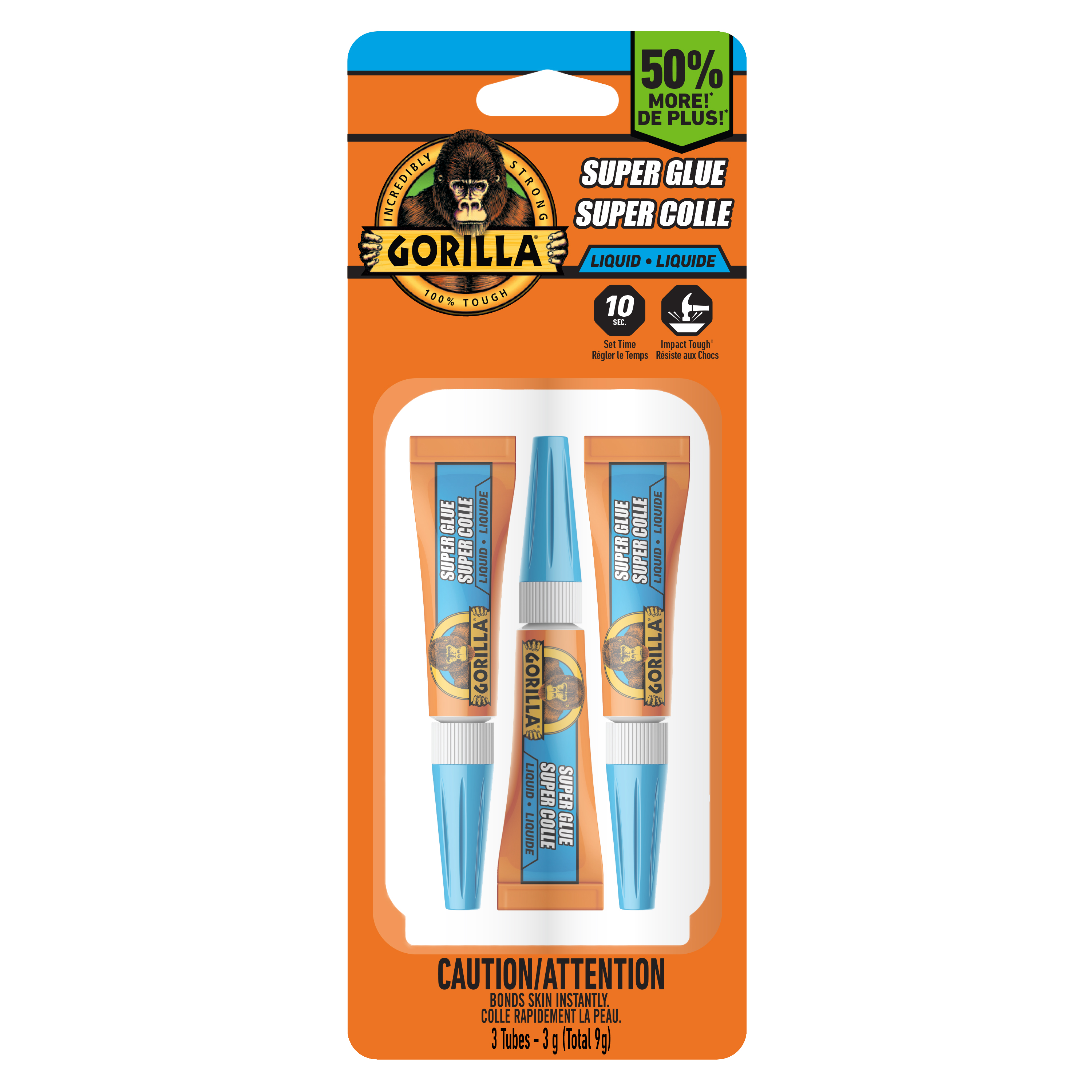 Super colle GORILLA®, 3 x 3 g
